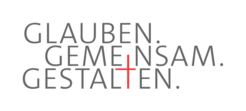 Schriftzug Glauben Gemeinsam Gestalten