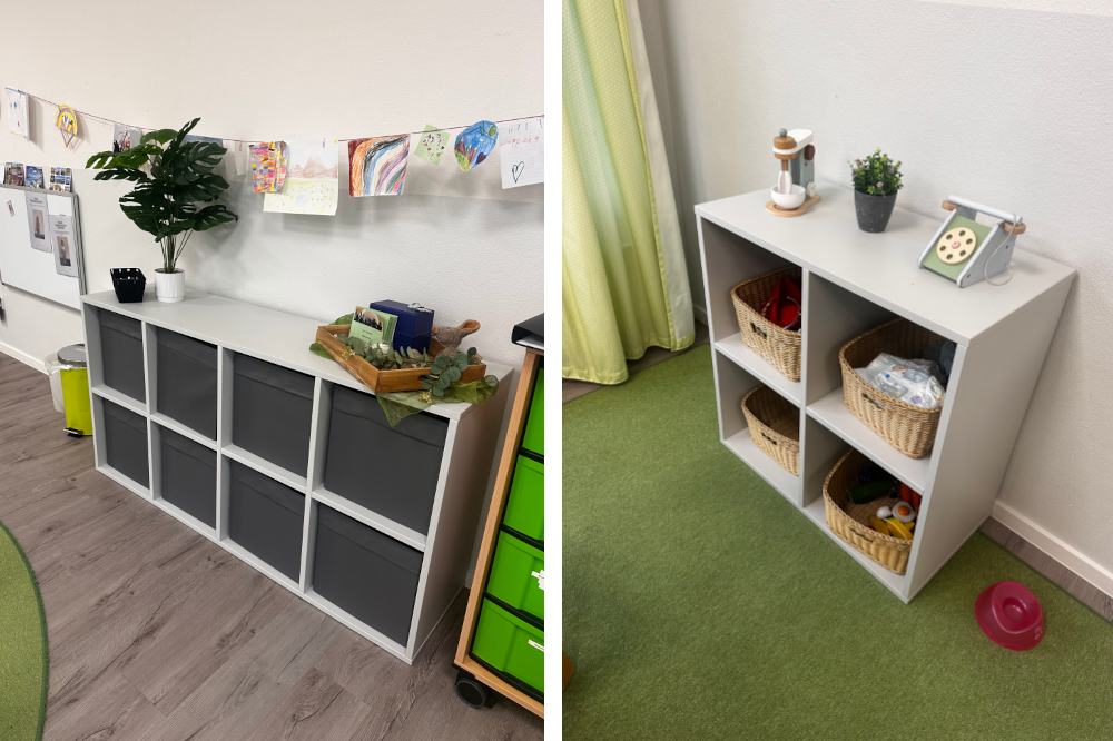 Regale im Kindergarten